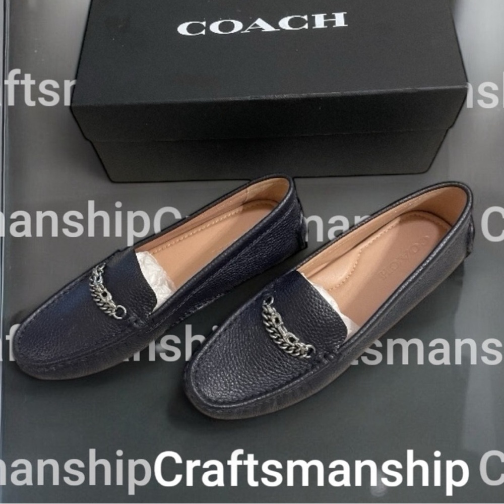 COACH Crosby Driver’s Chains LTD. Driving Loafers / Coach. UK   size 8 B    NWT - Picture 9 of 16